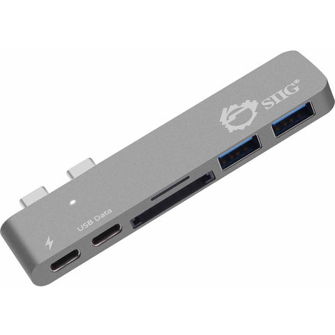 Siig, Inc. Thunderbolt 3 Usb-c Hub With Card Reader & Pd Adapter Space Gray