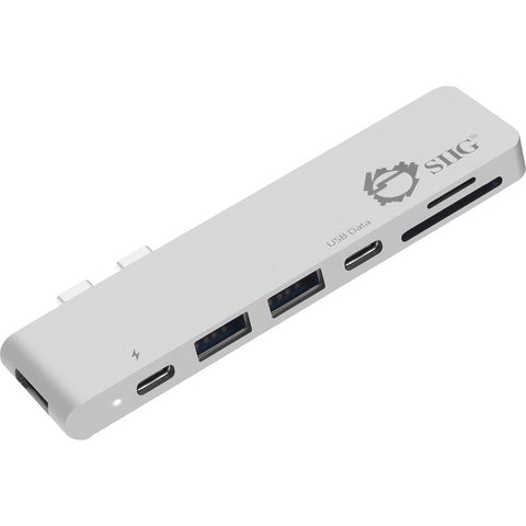Siig, Inc. Thunderbolt 3 Usb-c Hub Hdmi With Card Reader & Pd Adapter Silver