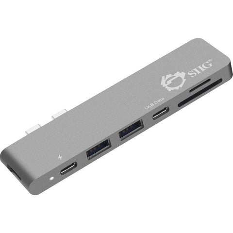 Siig, Inc. Thunderbolt 3 Usb-c Hub Hdmi With Card Reader & Pd Adapter Space Gray