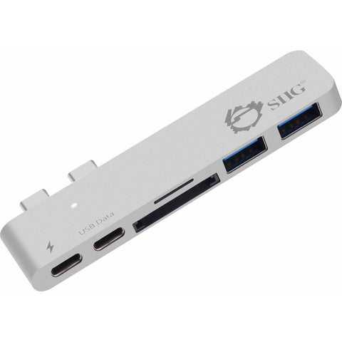 Siig, Inc. Thunderbolt 3 Usb-c Hub With Card Reader & Pd Adapter  Silver