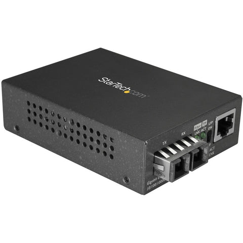 Startech Single Mode Fiber Ethernet Media Converter Extends & Bridges Copper Networks - 1