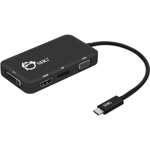 Siig, Inc. Usb-c To Dvi/vga/dp/hdmi Multiport Video Adapter, Easily Add A Displayport, Hdmi