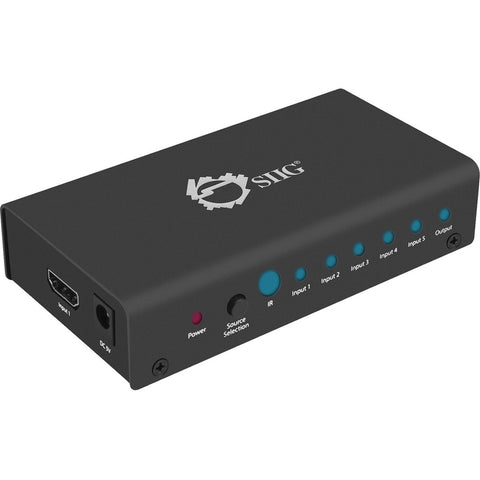 Siig, Inc. 5-port Hdmi Switch, Share One Uhd 4k Hdmi Display Between Five Uhd 4k Hdmi Sourc
