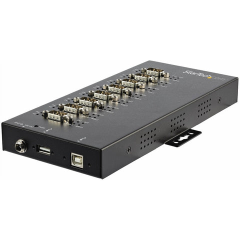 Startech Industrial 8 Port Serial Hub 15kv Level 4 Esd - Ip30 Rating Metal Usb To Serial
