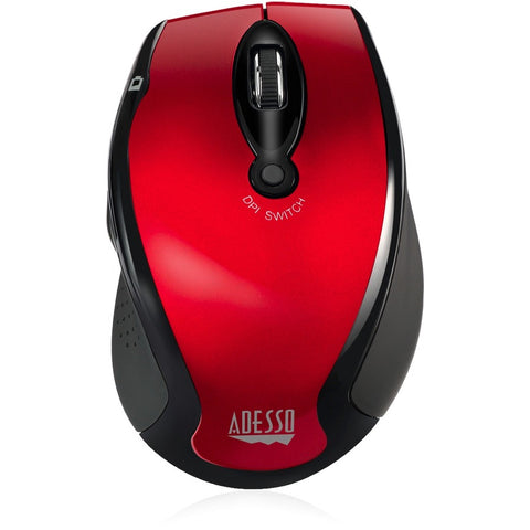 Adesso Innovation Inc Adesso 2.4ghz Wireless Ergonomic Optical Mouse,( Red)