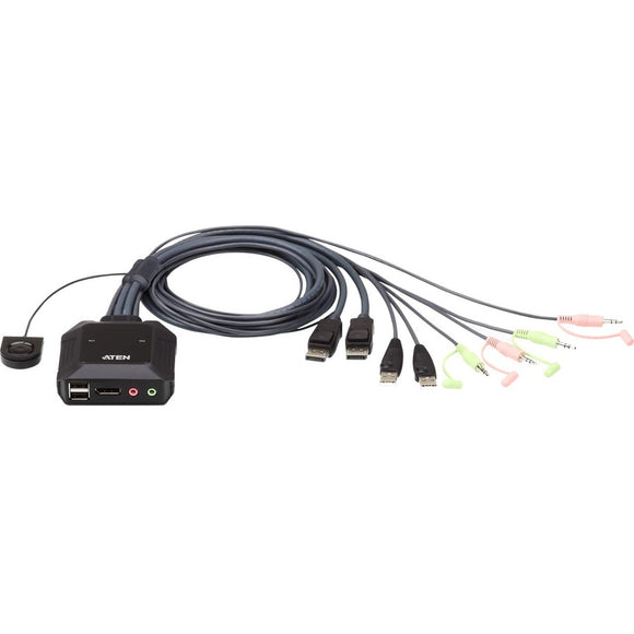 Aten 2-port Usb Displayport Cable Kvm Switch