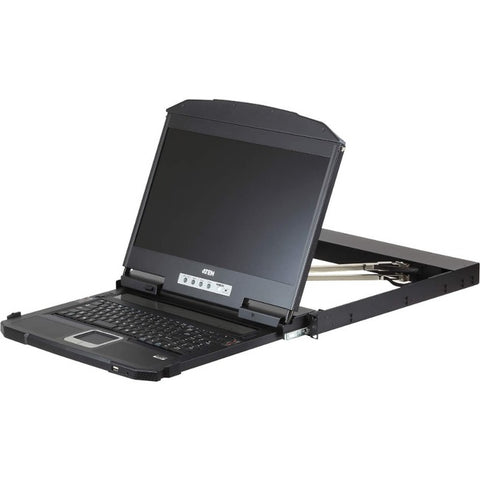 Aten 19 Wide Screen Short Depth Full Hd Lcd Console Support Dvi, Hdmi, Vga