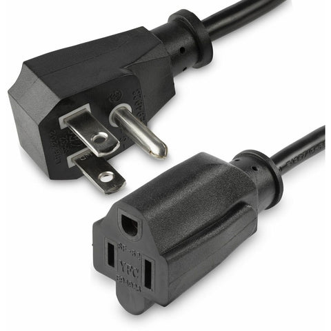 Startech Ac Power Extension Cord 18in/0.45m 18awg Power Supply Extension Cable Nema 5-15r
