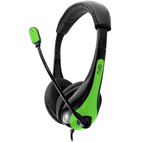 Ergoguys Llc Avid Education 3.5mm Plug Headset Green. Headset Has Noise-cancelling Mic. 3.5mm