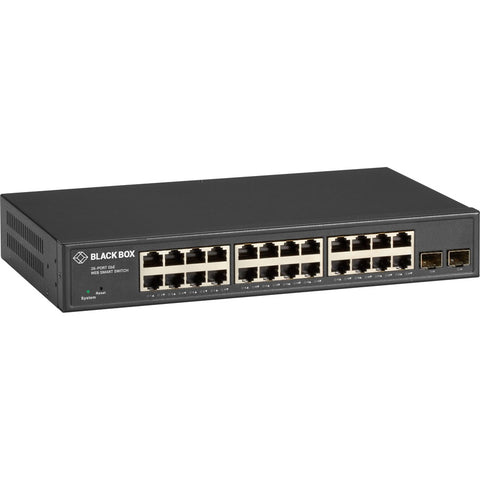 Black Box This Layer 2 Web Smart Switch Includes 16 10-/100-/1000-mbps Rj45 Ports And Two