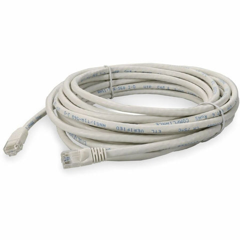 Add-on Addon 12ft White Cat 6 Pvc Ethernet Cable Snagless Bubble Boot Rj-45 M/m