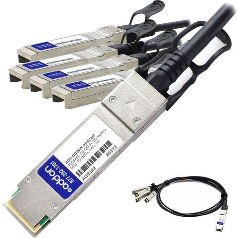 Add-on Addon Dell Dac-qsfp-4sfp-10g-2m To Intel Xdacbl2m Compatible 40gbase-cu Qsfp+ To
