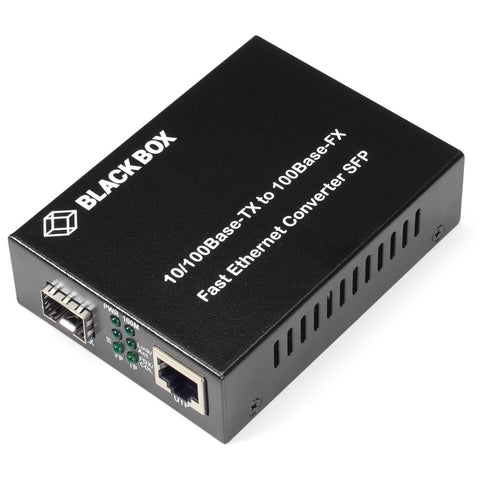 Black Box Fast Ethernet (100-mbps) Media Converter - 10/100-mbps Copper To 100-mbps Fiber
