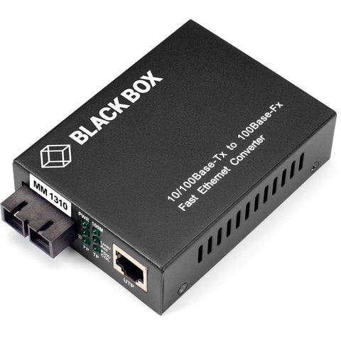 Black Box Fast Ethernet (100-mbps) Media Converter - 10/100-mbps Copper To 100-mbps Multim
