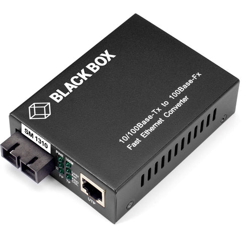 Black Box Fast Ethernet (100-mbps) Media Converter - 10/100-mbps Copper To 10/100-mbps Sin