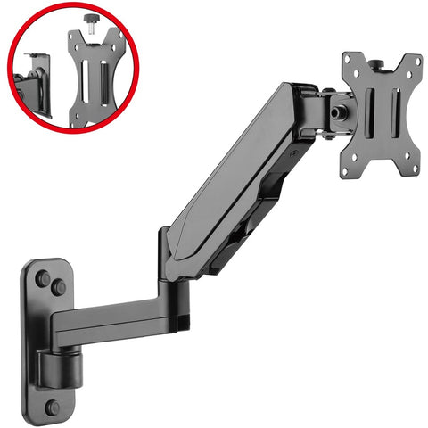 Siig, Inc. Premium Aluminum Gas Spring Wall Mount - Single Monitor