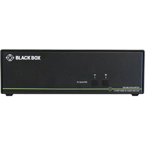 Black Box Secure Kvm Switch, Niap 3.0 Certified-2-port, Dual-monitor, Hdmi 4k60, Usb, Audi