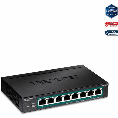 Trendnet Inc 8-port Gigabit Edgesmart Poe+ Switch - Tpe-tg82es - Wall-mount - Wired - Network