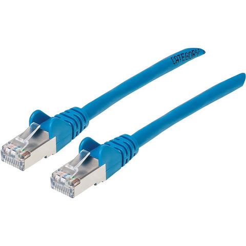 Intellinet Augmented Category 6, Cat6a S/ftp Patch Cable, 10 Ft, Blue Copper, 26 Awg, Snag-