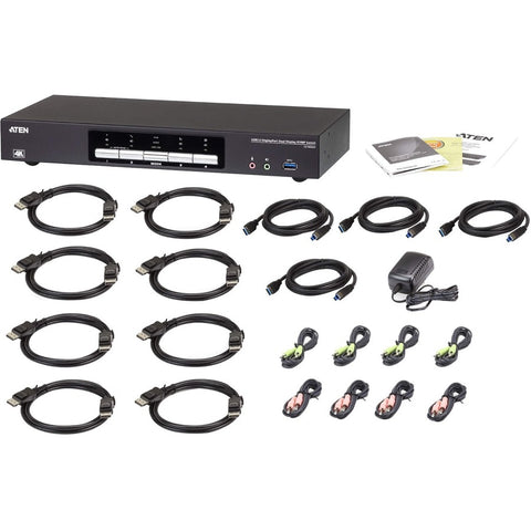 Aten 4-port Usb3.0 4k Dual-view Displayport Kvmp Switch.