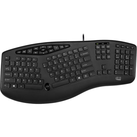 Adesso Innovation Inc Adesso Slim Multimedia Usb Ergonomic Desktop Keyboard, With Low Profile Chiclet