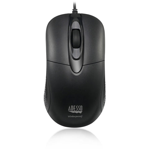 Adesso Innovation Inc Adesso Ip65 Waterproof Antimicrobial Black Usb Scroll Mouse