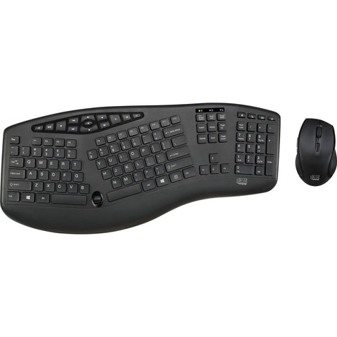 Adesso Innovation Inc Adesso Slim Multimedia 2.4ghz Wireless Ergonomic Desktop Keyboard, With Low Prof