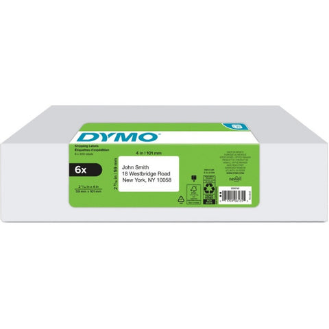 Dymo Dy Lw 2-5/16inx 4in,  Wht Ship 300ct 6pk (30256)