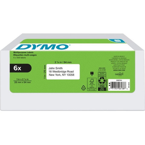 Newell-dymo Labelwriter 1in X 2-1/8inwht Muletratagi500ct6pk-6 Rl, These Labels