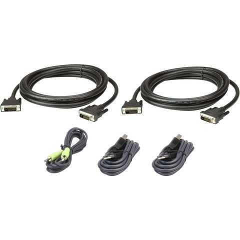 Aten 10ft. Dual Display Dvi-d Secure Kvm Cable Kit