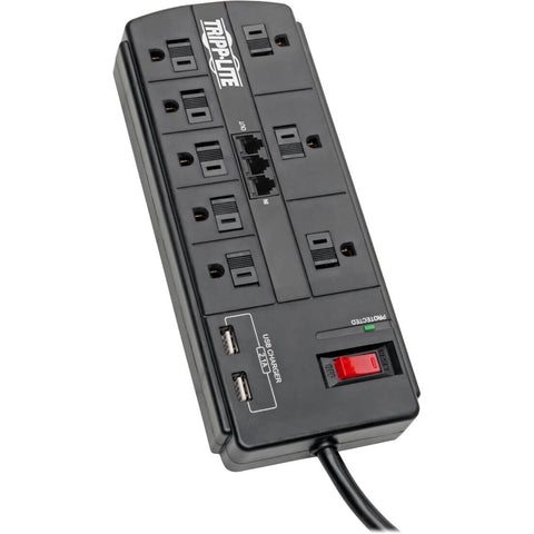Eaton Tripp Lite Series 8-outlet Surge Protector With 2 Usb Ports (2.1a Shared)
