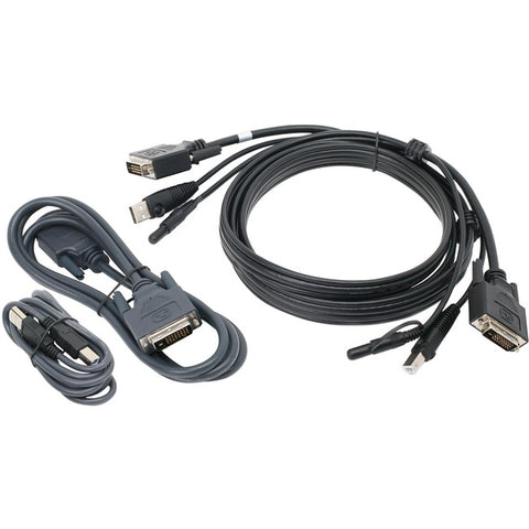 Iogear 10 Ft. Dual View Dvi, Usb Kvm Cable Kit With Audio (taa)