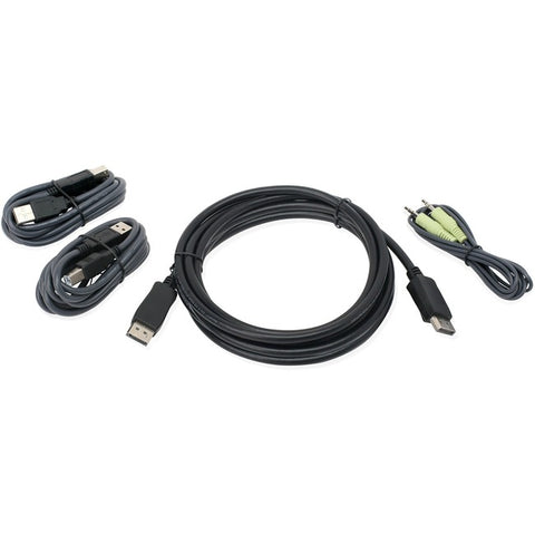 Iogear 10 Ft. Displayport, Usb Kvm Cable Kit With Audio (taa)