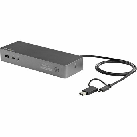 Startech Universal Laptop Docking Station, Hybrid Usb-c & Usb-a Dock, Dual 4k Dp & Hdmi,