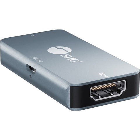 Siig, Inc. Hdmi Repeater Extends 4k@60hz Hdmi Signal Transmission To Up To 20 Meters Using