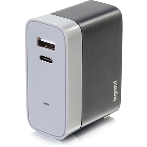 C2g 2-port Usb-c + Usb-a Wall Charger, 5.4a