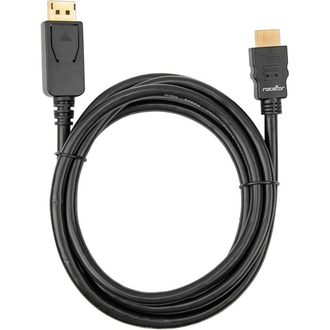 Rocstor Premium Displayport To Hdmi Converter Cable - 6 Ft - 4k X 2k - Dp/hdmi For Monit