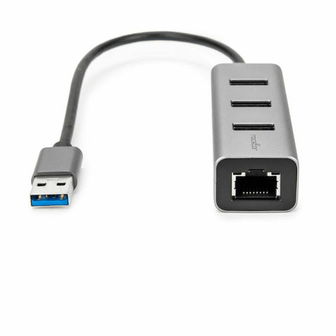 Rocstor Premium 3 Port Portable Usb 3.0 Hub With Gigabit Ethernet 10/100/1000 - Built-in