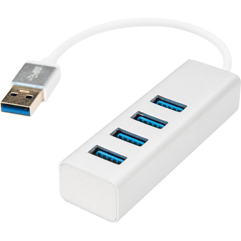 Rocstor Premium Portable 4 Port Superspeed Mini Usb 3.0 Hub 6in - External - 4 Usb Ports