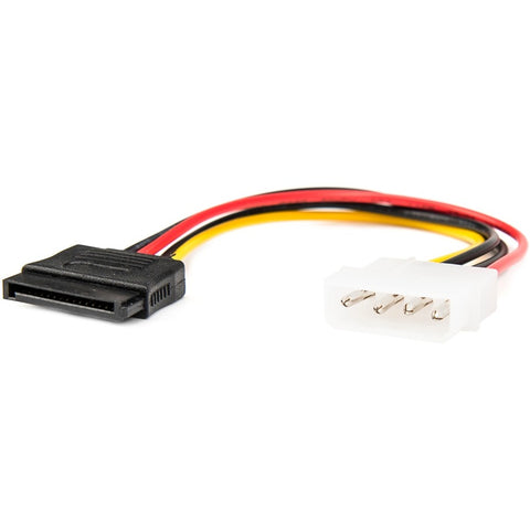 Rocstor Premium 6in 4 Pin Molex To Left Angle Sata Power Cable Adapter - Lp4 Sata Power
