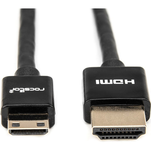 Rocstor Premium 6ft Slim High-speed Hdmi Cable With Ethernet - Hdmi To Hdmi Mini M/m - H