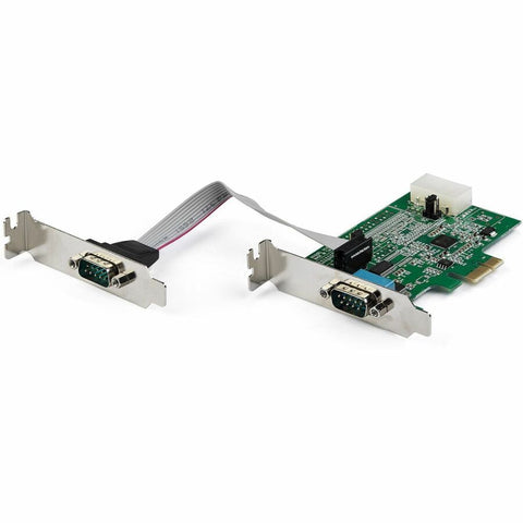Startech 2-port Pci Express Rs232 Serial Controller Card W/16950 Uart/asix Ax99100 - Bi-d