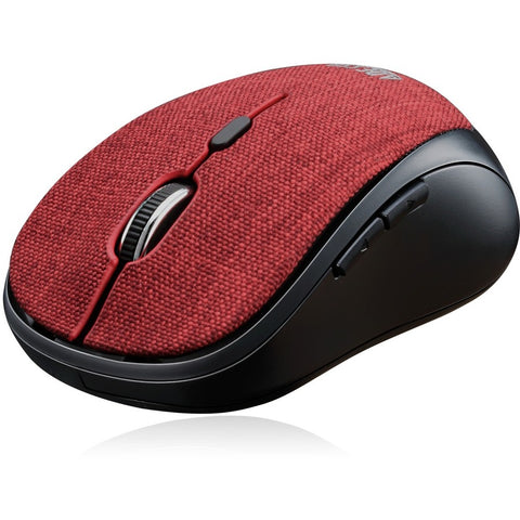 Adesso Innovation Inc Adesso 2.4ghz Wireless Red Fabric Mini Optical Mouse ,5-button ,  Fabric Surface