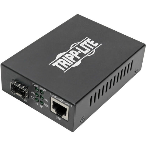 Eaton Tripp Lite Series Gigabit Sfp Fiber To Ethernet Media Converter, Poe+ - 10