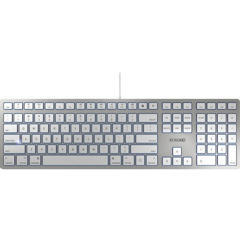 Cherry Americas Llc Kc 6000 Mac, White/silver, Usb, Us Intl 104+6 Key Layout