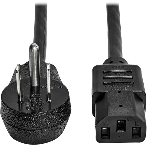 Eaton Tripp Lite Series Desktop Computer Ac Power Cord, Right-angle Nema 5-15p T