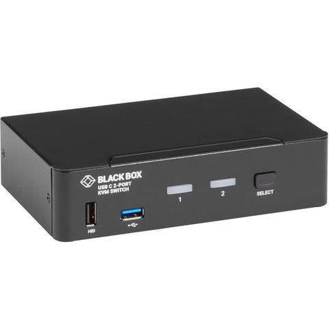 Black Box The 2-port Usb-c 4k Kvm Switch Allows Total Control Of Two Usb-c Enabled Compute