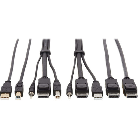 Eaton Tripp Lite Series Displayport Kvm Cable Kit - Dp, Usb, 3.5 Mm Audio (3xm/3