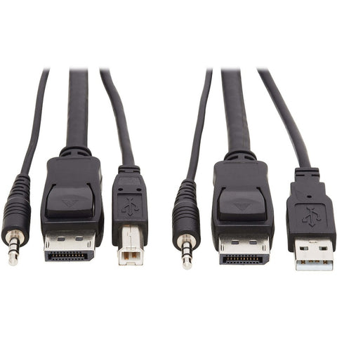 Eaton Tripp Lite Series Displayport Kvm Cable Kit, 3 In 1 - 4k Displayport, Usb,