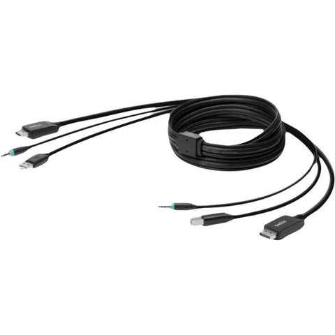 Belkin International Inc System Cable - 4 Pin Usb Type A,displayport,mini-phone 3.5 Mm Left Connector - M